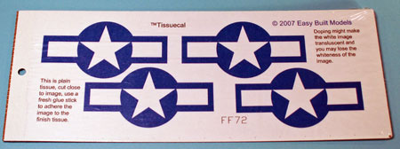 TissueCal markings for kit FF72 Curtiss Helldiver