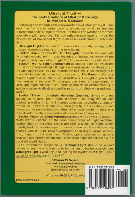 Ultralight Flight the Pilot's Handbook of Ultralight Knowledge