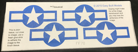 TissueCal markings for kit FF70 Vought Corsair