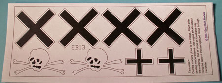 TissueCal markings for kit EB13 Fokker D. VII