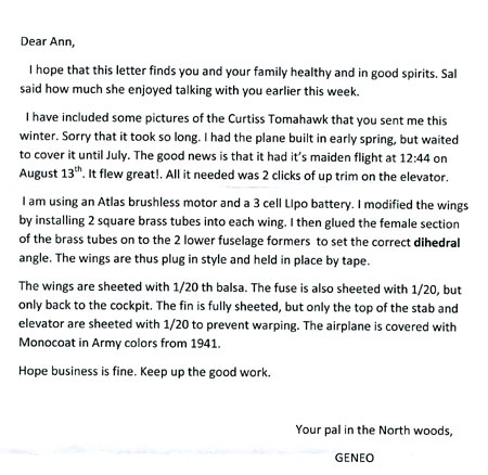 kit FF56 Curtiss Tomahawk P-40