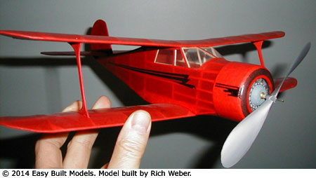 Rich Weber holding his Staggerwing