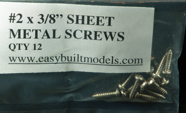 #2 x 3/8" Sheet Metal Screws