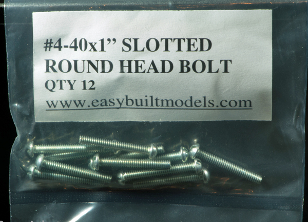 #4-40 x 1" Slotted Round Head Bolt