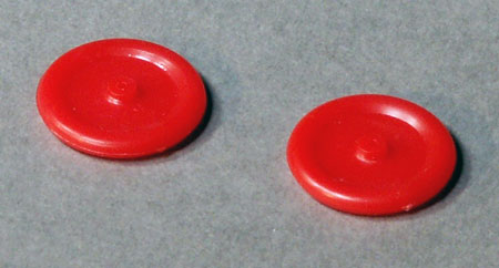 3/4" Red Solid Plastic Wheels