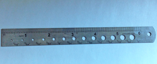 Steel Ruler with Drill Gauge